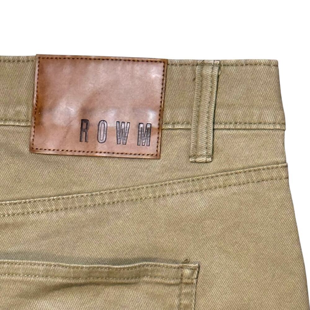 ROWM Chino 5 Pocket Pants Mens Peanut Brown Straight Leg Stretch Khakis 42/32 - Picture 4 of 6